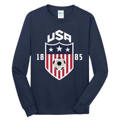 USA Soccer Team 1885 American US Soccer Team Fan Tall Long Sleeve T-Shirt