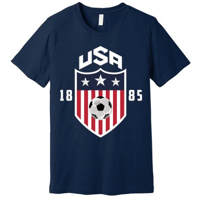 USA Soccer Team 1885 American US Soccer Team Fan Premium T-Shirt