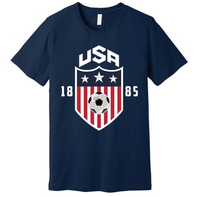 USA Soccer Team 1885 American US Soccer Team Fan Premium T-Shirt