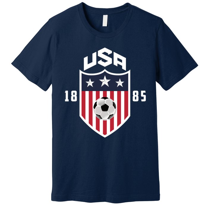 USA Soccer Team 1885 American US Soccer Team Fan Premium T-Shirt