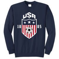 USA Soccer Team 1885 American US Soccer Team Fan Tall Sweatshirt