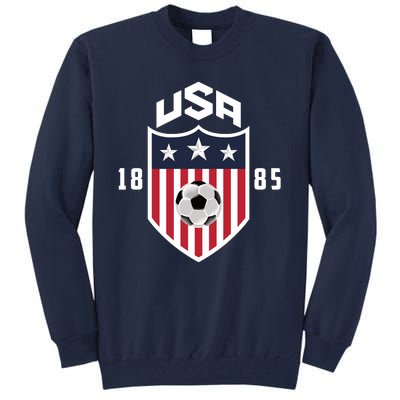 USA Soccer Team 1885 American US Soccer Team Fan Tall Sweatshirt