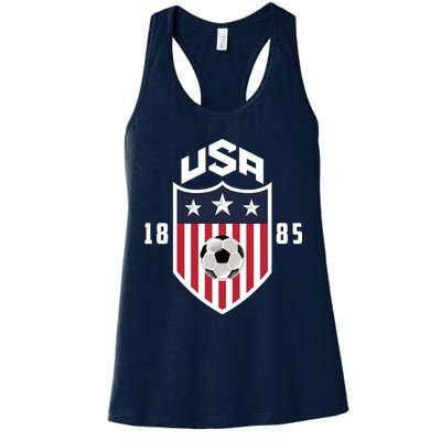 USA Soccer Team 1885 American US Soccer Team Fan Womens Tank Top