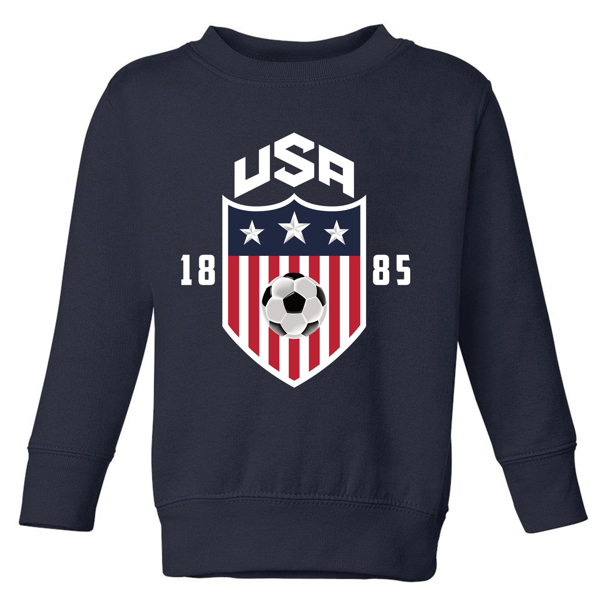 USA Soccer Team 1885 American US Soccer Team Fan Toddler Sweatshirt