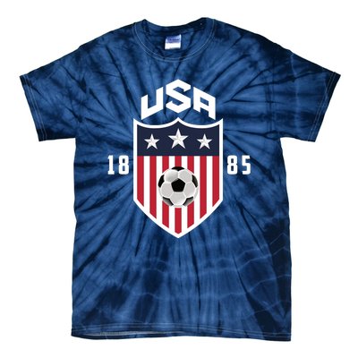 USA Soccer Team 1885 American US Soccer Team Fan Tie-Dye T-Shirt