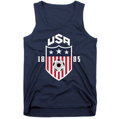 USA Soccer Team 1885 American US Soccer Team Fan Tank Top