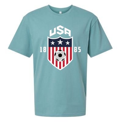 USA Soccer Team 1885 American US Soccer Team Fan Sueded Cloud Jersey T-Shirt