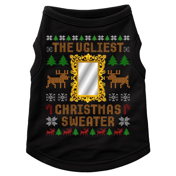 The Ugliest Ugly Christmas Sweater With Mirror Funny Xmas Doggie Tank