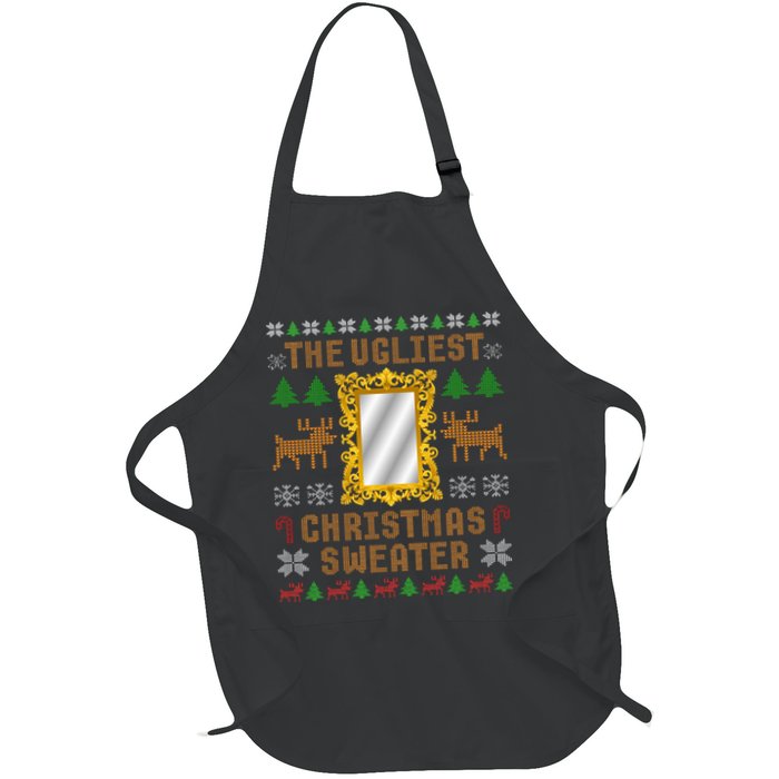 The Ugliest Ugly Christmas Sweater With Mirror Funny Xmas Apron