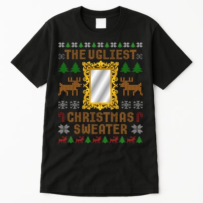 The Ugliest Ugly Christmas Sweater With Mirror Funny Xmas Tall T-Shirt