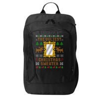 The Ugliest Ugly Christmas Sweater With Mirror Funny Xmas City Backpack