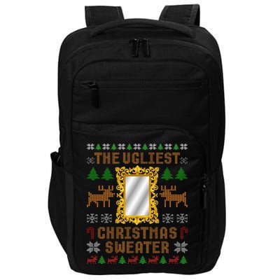 The Ugliest Ugly Christmas Sweater With Mirror Funny Xmas Impact Tech Backpack