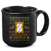 The Ugliest Ugly Christmas Sweater With Mirror Funny Xmas 15oz Campfire Ceramic Mug