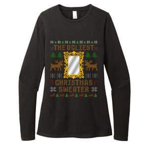 The Ugliest Ugly Christmas Sweater With Mirror Funny Xmas Womens CVC Long Sleeve Shirt