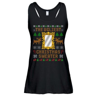 The Ugliest Ugly Christmas Sweater With Mirror Funny Xmas Ladies Essential Flowy Tank