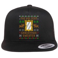 The Ugliest Ugly Christmas Sweater With Mirror Funny Xmas Flatbill Hat