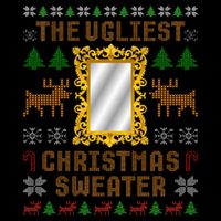 The Ugliest Ugly Christmas Sweater With Mirror Funny Xmas 16 in Basic Backpack