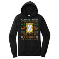 The Ugliest Ugly Christmas Sweater With Mirror Funny Xmas Women's Pullover Hoodie