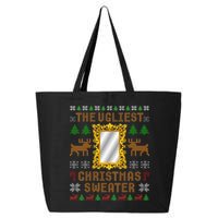The Ugliest Ugly Christmas Sweater With Mirror Funny Xmas 25L Jumbo Tote
