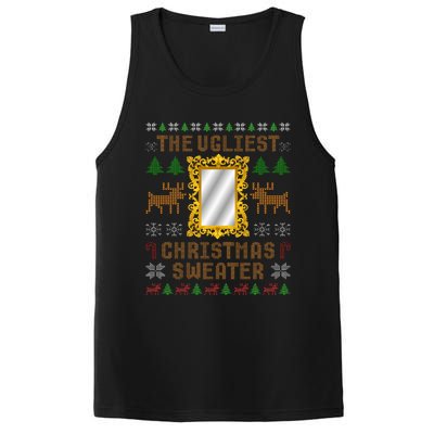 The Ugliest Ugly Christmas Sweater With Mirror Funny Xmas PosiCharge Competitor Tank