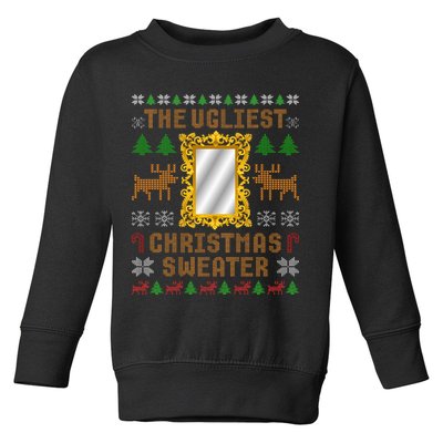 The Ugliest Ugly Christmas Sweater With Mirror Funny Xmas Toddler Sweatshirt