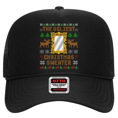 The Ugliest Ugly Christmas Sweater With Mirror Funny Xmas Trucker Hat