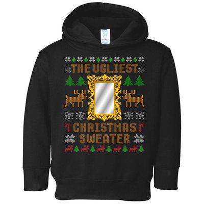 The Ugliest Ugly Christmas Sweater With Mirror Funny Xmas Toddler Hoodie
