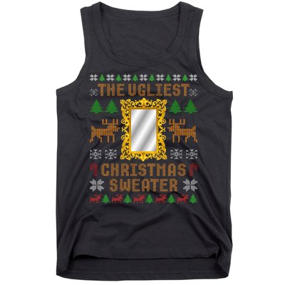 The Ugliest Ugly Christmas Sweater With Mirror Funny Xmas Tank Top