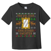 The Ugliest Ugly Christmas Sweater With Mirror Funny Xmas Toddler T-Shirt
