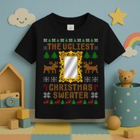 The Ugliest Ugly Christmas Sweater With Mirror Funny Xmas Toddler T-Shirt