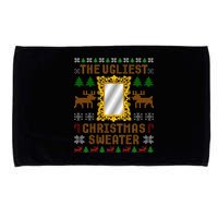 The Ugliest Ugly Christmas Sweater With Mirror Funny Xmas Microfiber Hand Towel