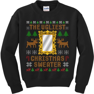 The Ugliest Ugly Christmas Sweater With Mirror Funny Xmas Kids Sweatshirt