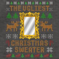 The Ugliest Ugly Christmas Sweater With Mirror Funny Xmas Vector Backpack