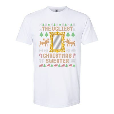 The Ugliest Ugly Christmas Sweater With Mirror Funny Xmas Softstyle CVC T-Shirt