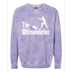 The Ultimatefather Ultimate Frisbee Gift Colorblast Crewneck Sweatshirt