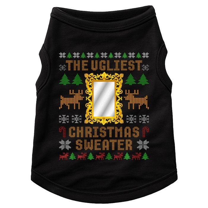 The Ugliest Ugly Christmas Sweater With Mirror Funny Xmas Doggie Tank