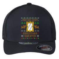 The Ugliest Ugly Christmas Sweater With Mirror Funny Xmas Flexfit Unipanel Trucker Cap