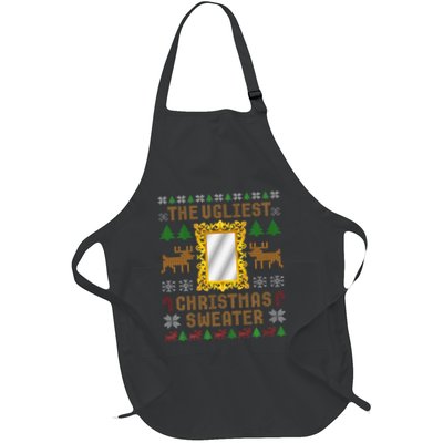 The Ugliest Ugly Christmas Sweater With Mirror Funny Xmas Apron