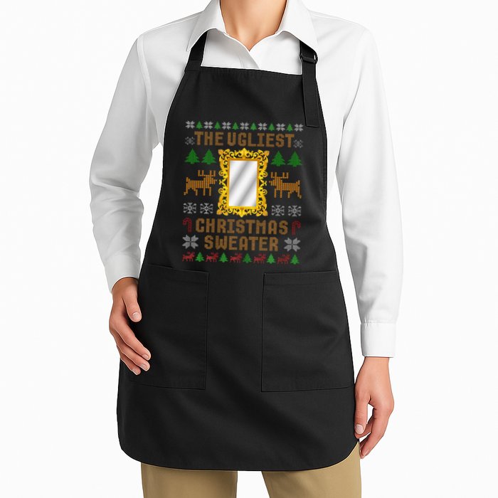The Ugliest Ugly Christmas Sweater With Mirror Funny Xmas Apron
