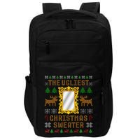 The Ugliest Ugly Christmas Sweater With Mirror Funny Xmas Impact Tech Backpack