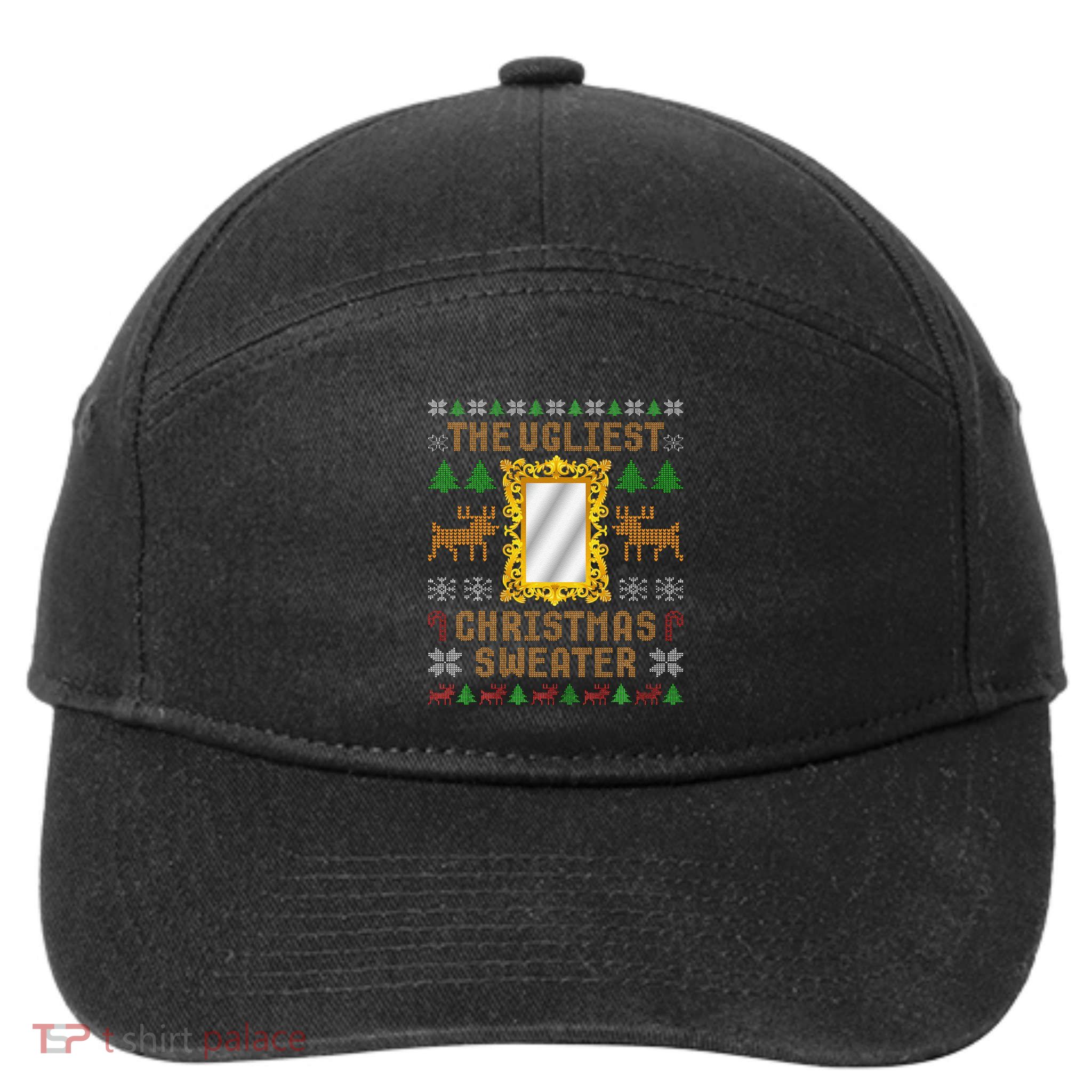 The Ugliest Ugly Christmas Sweater With Mirror Funny Xmas 7-Panel Snapback Hat