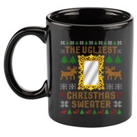 The Ugliest Ugly Christmas Sweater With Mirror Funny Xmas 11oz C Handle Ceramic Mug