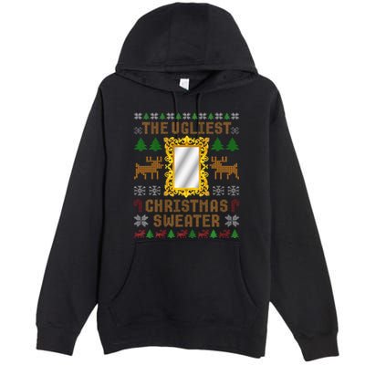 The Ugliest Ugly Christmas Sweater With Mirror Funny Xmas Premium Pullover Hoodie