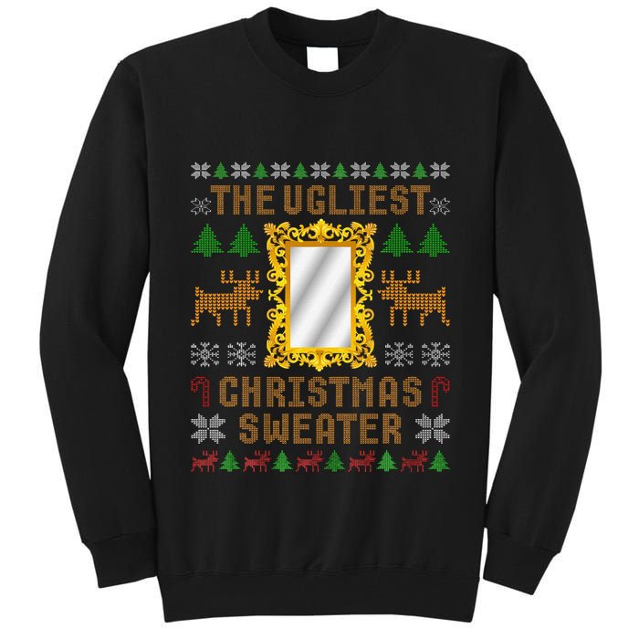 The Ugliest Ugly Christmas Sweater With Mirror Funny Xmas Tall Sweatshirt