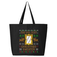 The Ugliest Ugly Christmas Sweater With Mirror Funny Xmas 25L Jumbo Tote