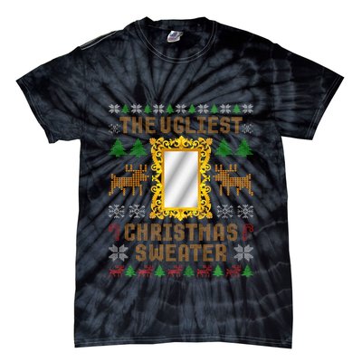 The Ugliest Ugly Christmas Sweater With Mirror Funny Xmas Tie-Dye T-Shirt