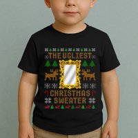 The Ugliest Ugly Christmas Sweater With Mirror Funny Xmas Toddler T-Shirt