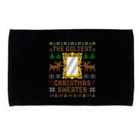 The Ugliest Ugly Christmas Sweater With Mirror Funny Xmas Microfiber Hand Towel