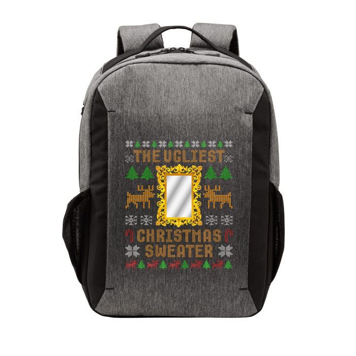 The Ugliest Ugly Christmas Sweater With Mirror Funny Xmas Vector Backpack