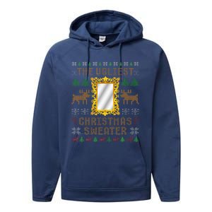 The Ugliest Ugly Christmas Sweater With Mirror Funny Xmas Performance Fleece Hoodie